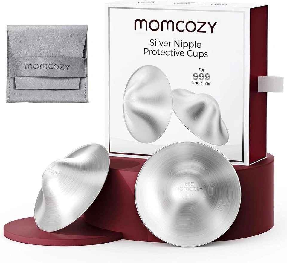 Momcozy 999 Silver Nursing Cups, Hole-Free Design