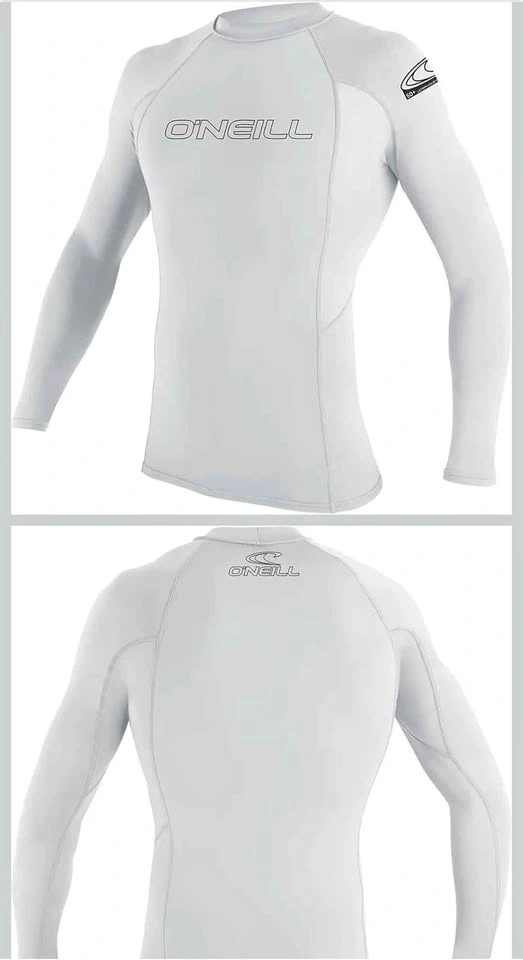 O'NEILL Mens Basic Skins 50+ Rash Guard White Shirt