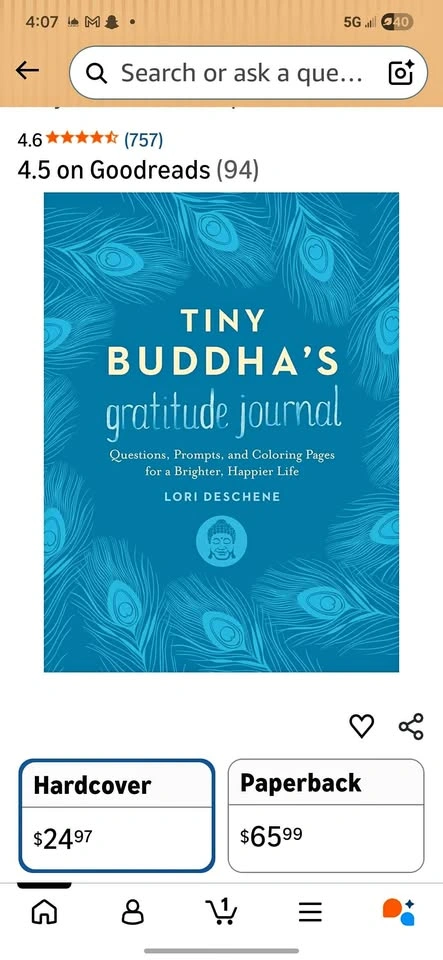 Tiny Buddha's Gratitude Journal Hardcover