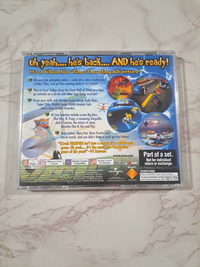 PS1 Crash Bandicoot Warped - photo 2
