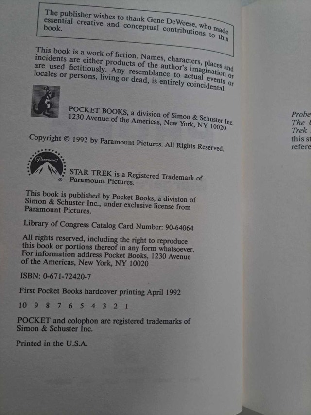 Star Trek Hardcover Books - photo 2