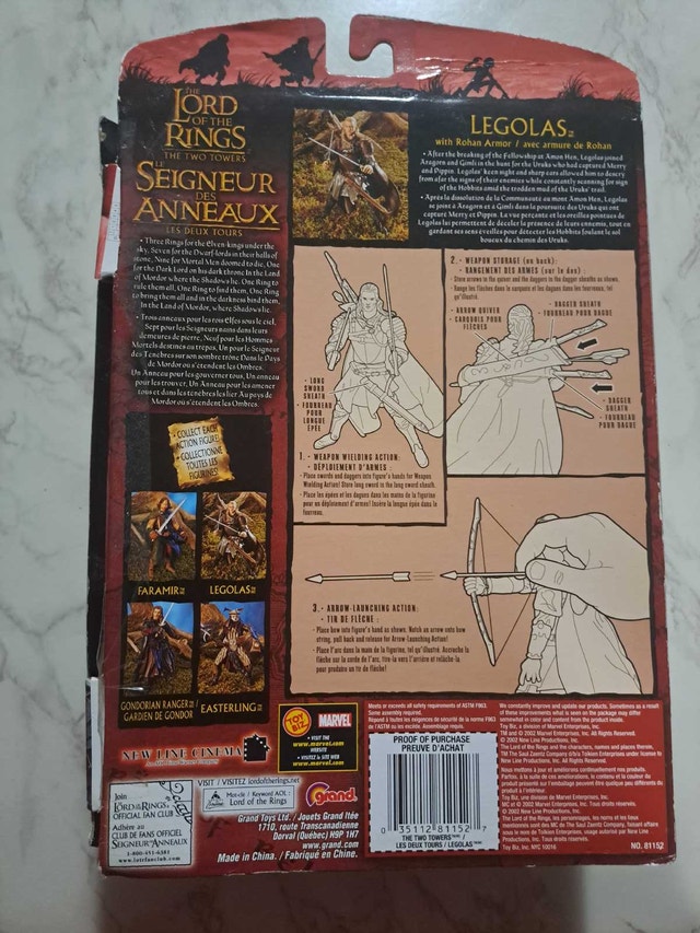 Toy Biz LOTR The Two Towers Legolas Figure - photo 2