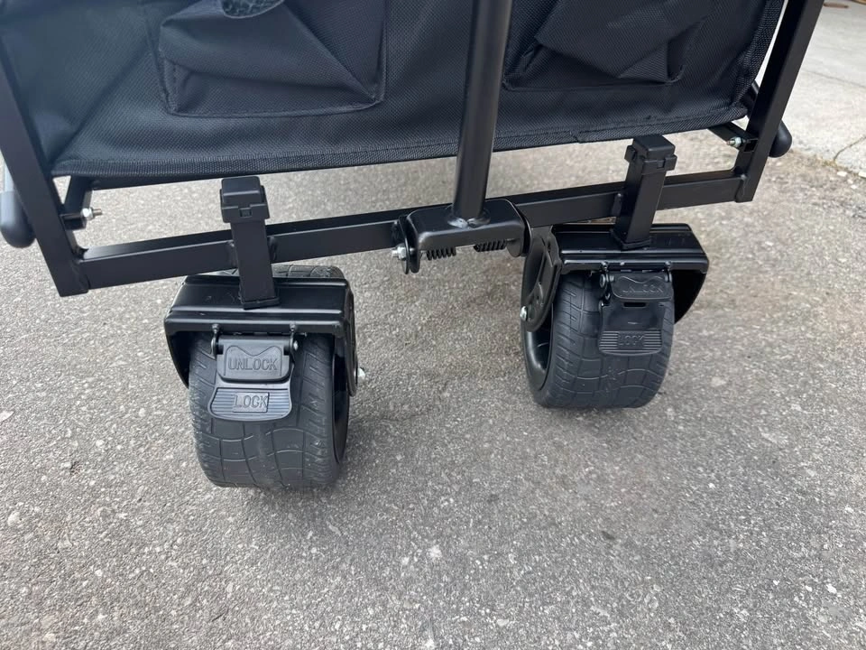 Heavy-Duty Folding Shopping Cart / Utility Wagon, Only Cash - photo 3