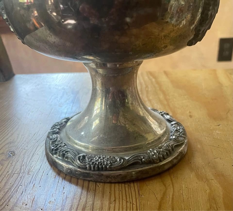 ANTIQUE POOLE 423 SILVER PLATED TROPHY CHAMPAGNE BUCKET - photo 3