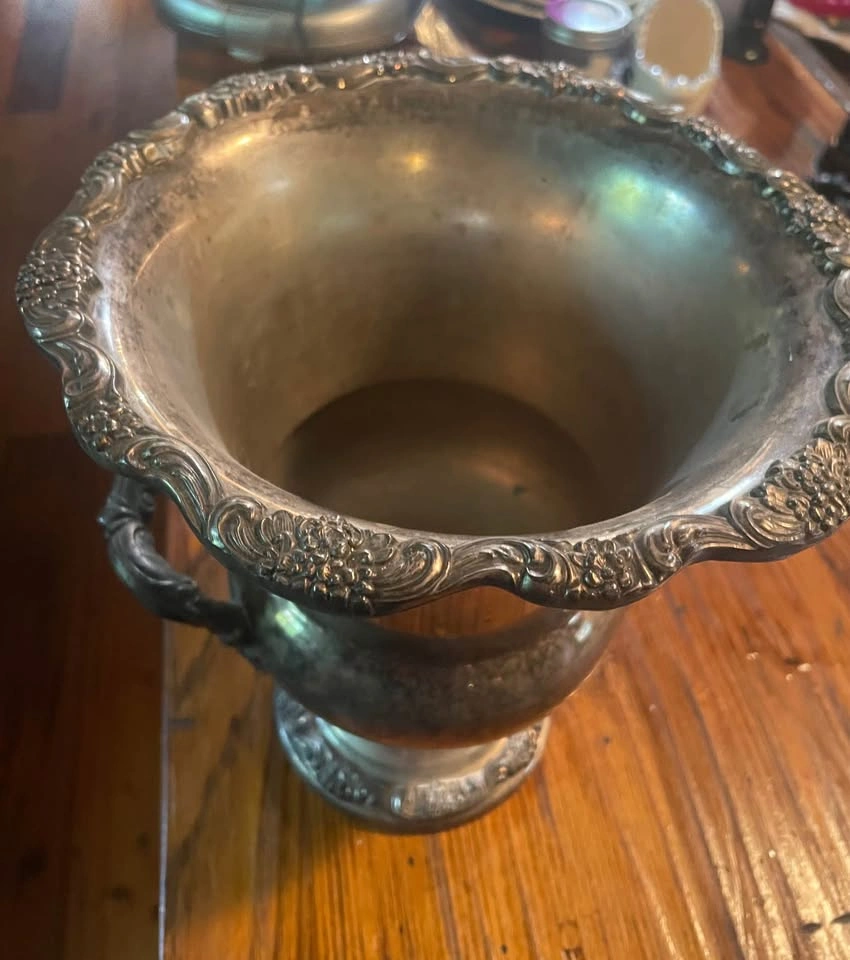 ANTIQUE POOLE 423 SILVER PLATED TROPHY CHAMPAGNE BUCKET - photo 5