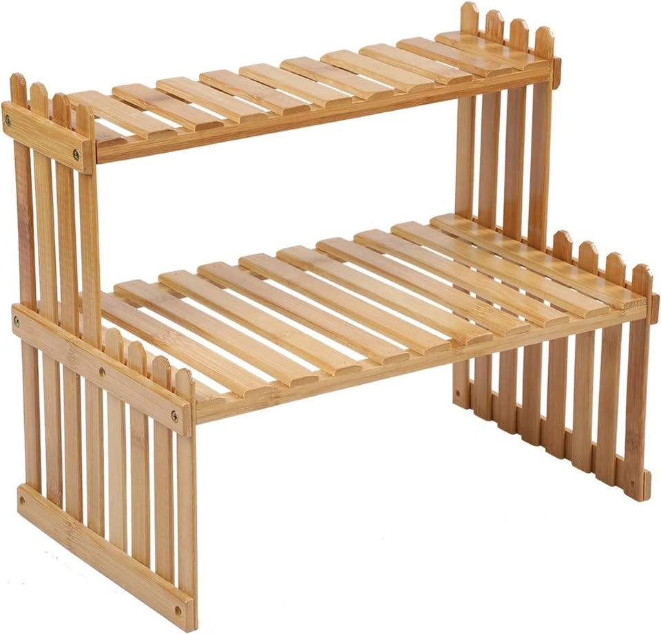 2 Tiers Bamboo Stand Shelf - photo 2