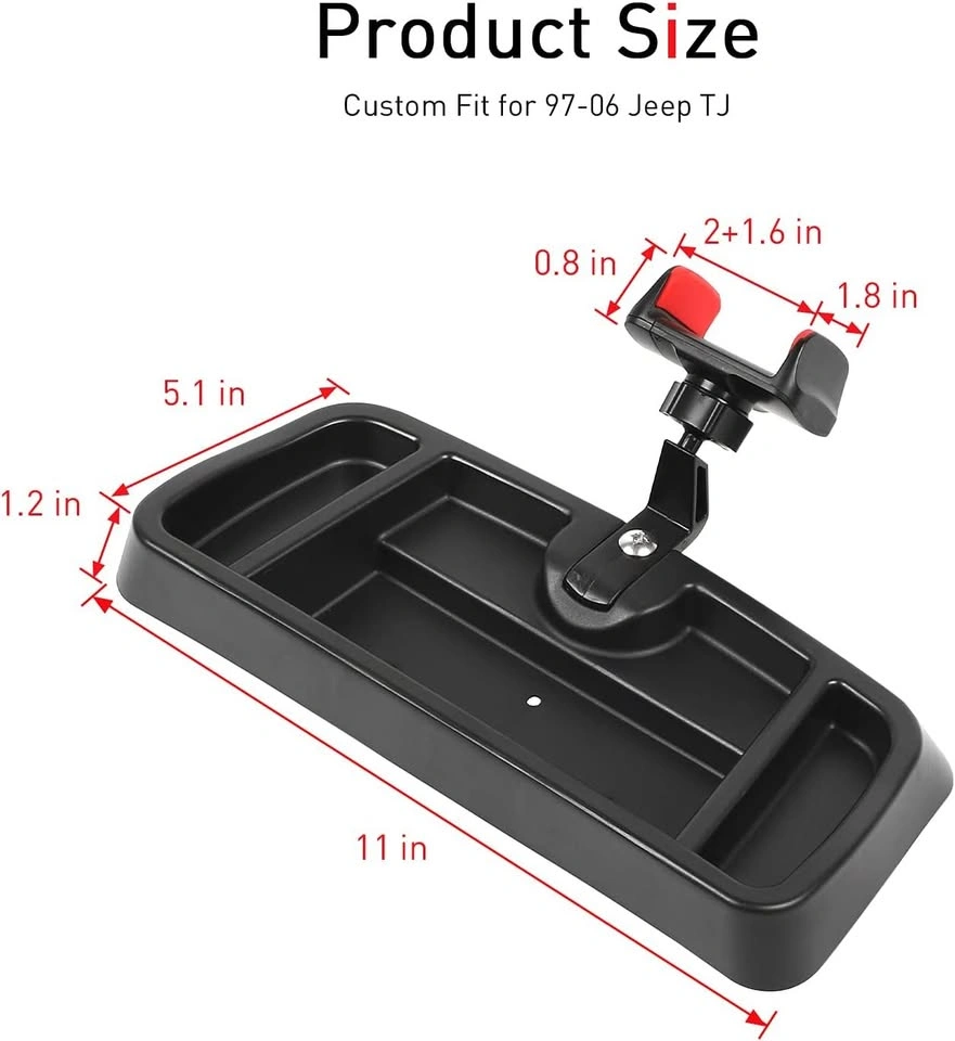 JeCar Phone Holder Mount Dash Tray for Jeep Wrangler TJ - photo 2