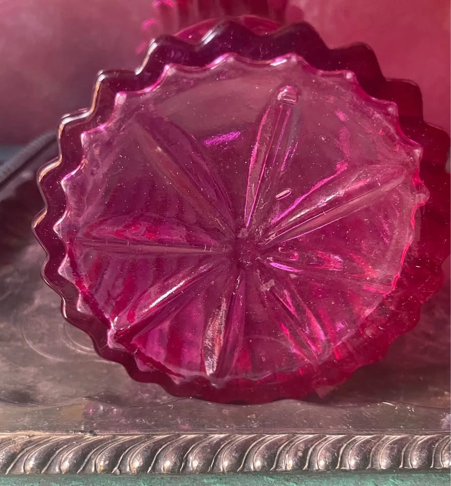 Stunning Large Pink Glass Vase with Fluted Rim - 10 Available - photo 4