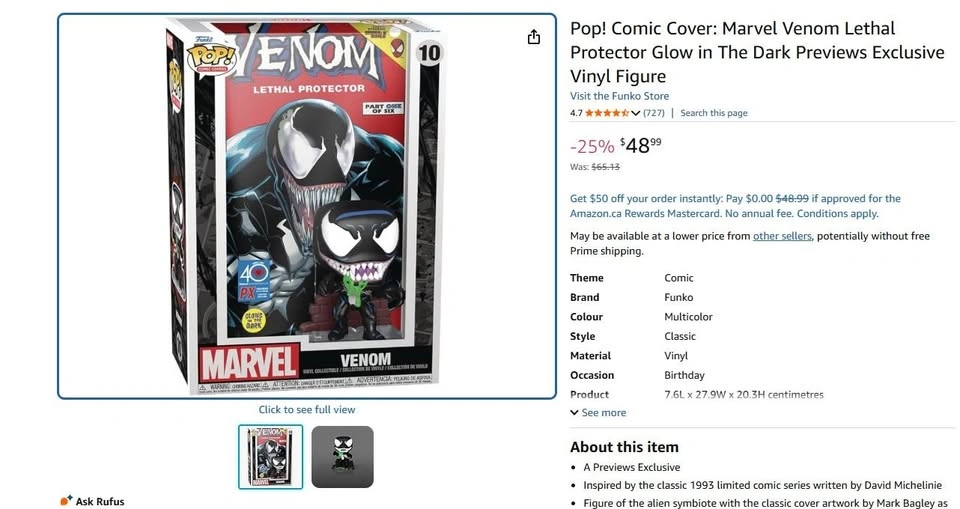 Pop! Comic Cover: Marvel Venom Lethal Protector Glow in The Dark - photo 2