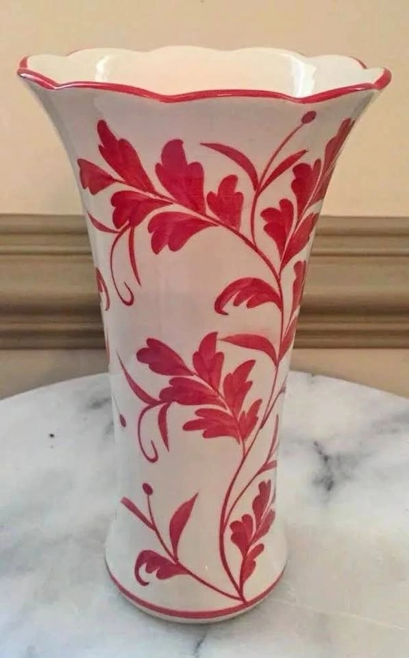 Vintage Andrea by Sadek Hand Painted Bouquet Vase 8"