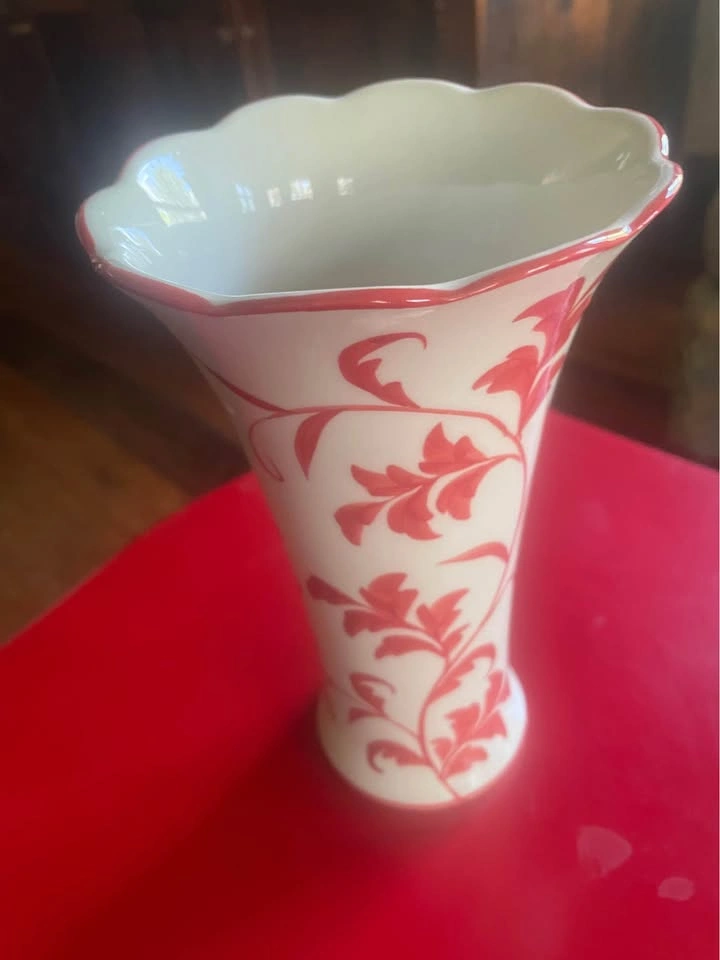 Vintage Andrea by Sadek Hand Painted Bouquet Vase 8" - photo 2