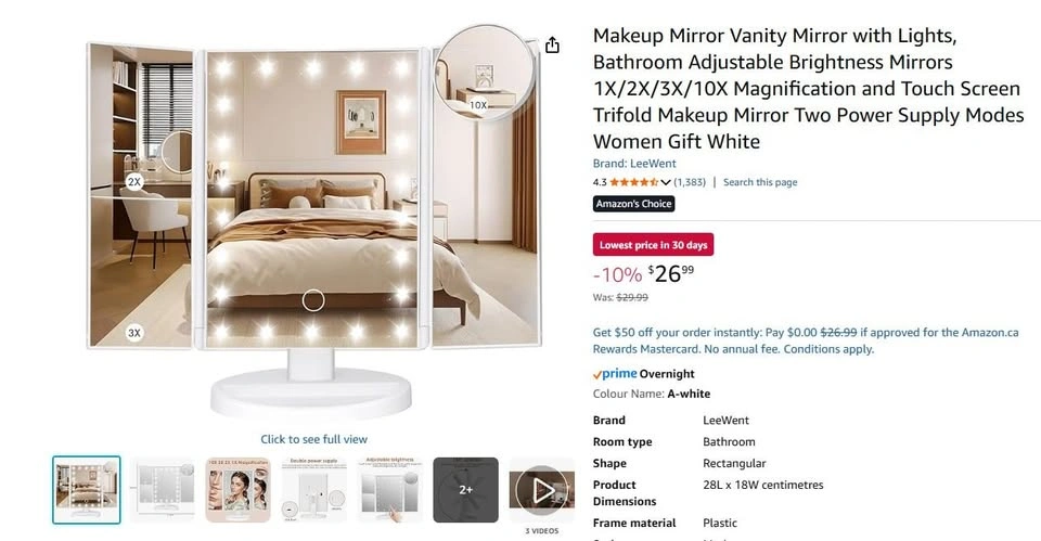Makeup Mirror Vanity Mirror with Lights (Brand new - in Box) - photo 2