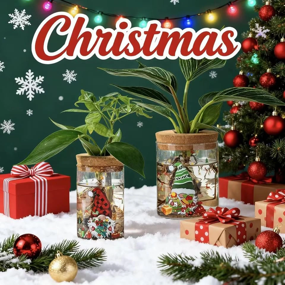 Christmas Themed Glass Propagation Vases (Set of 6) - photo 4
