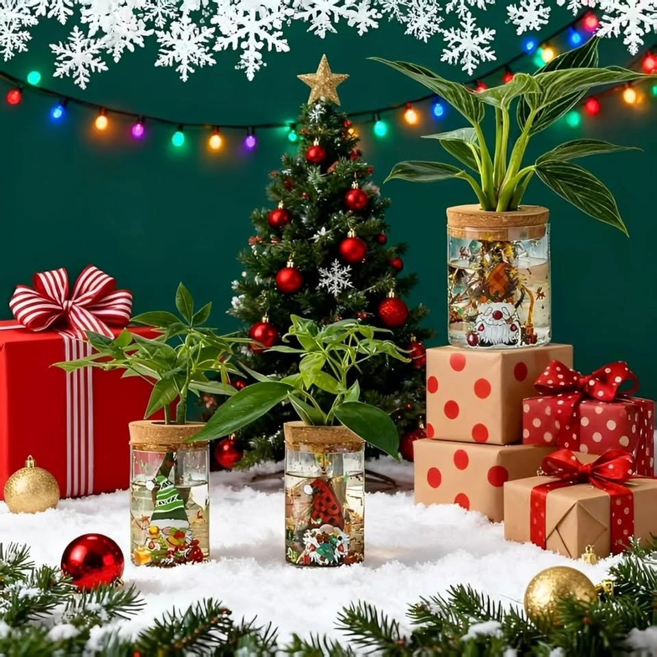 Christmas Themed Glass Propagation Vases (Set of 6) - photo 5