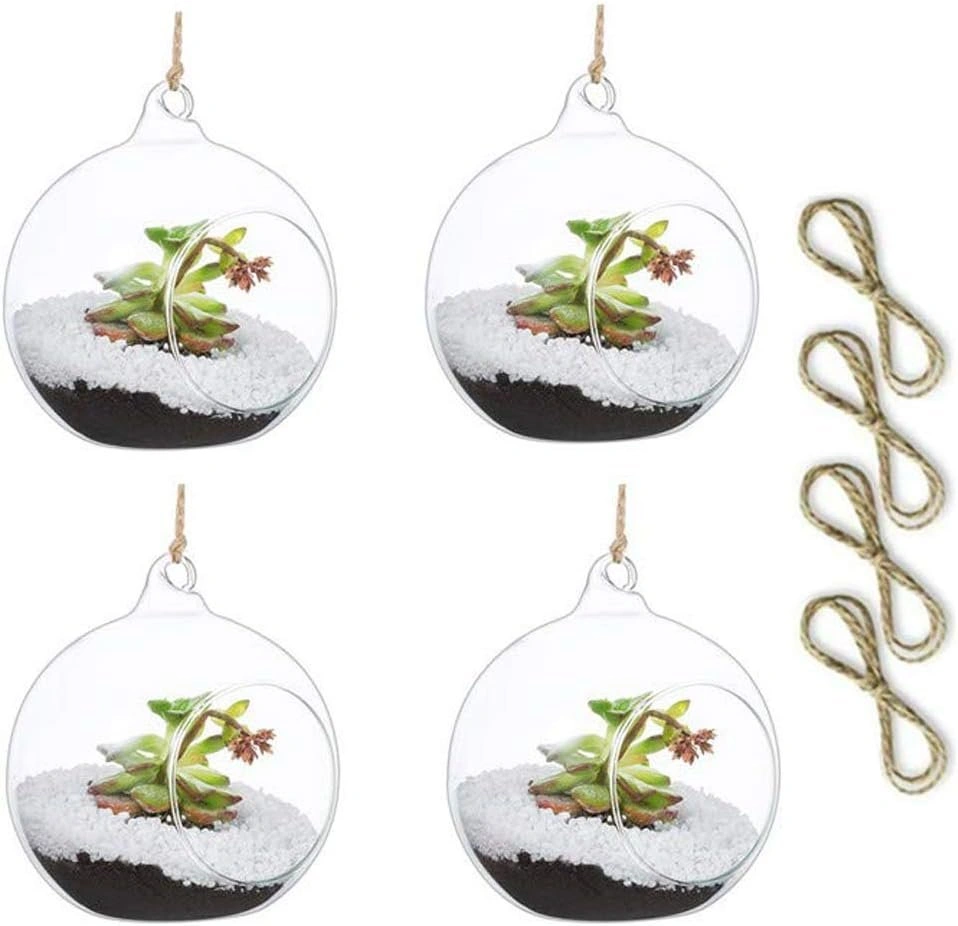 Hanging Glass Terrarium Globe Tea Light Candle Holders - photo 4