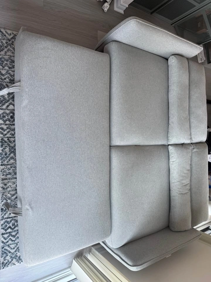 Light Gray Sleeper Sofa Structube Veronique - photo 5