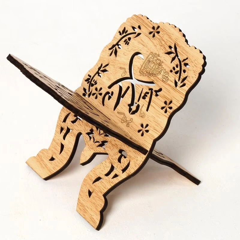 Plywood Quran Book Stand Holder - Wooden Islamic Decor (6 Pack) - photo 3