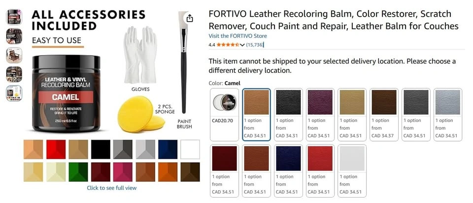 FORTIVO Leather Recoloring Balm - photo 2