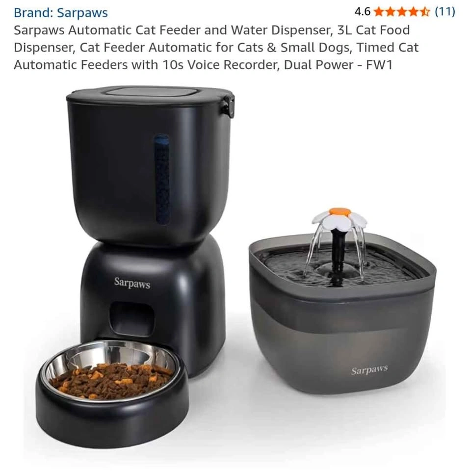 Automatic Cat Feeder and Water Dispenser - New