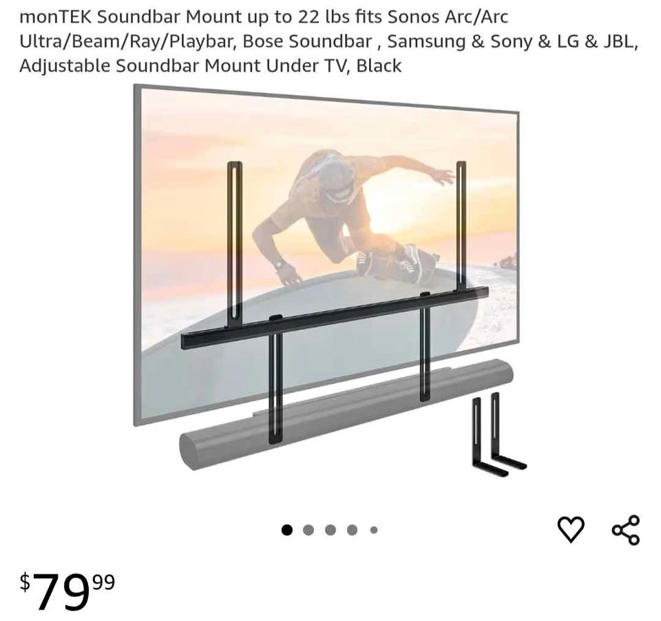 Soundbar Universal Mounting Kit - new