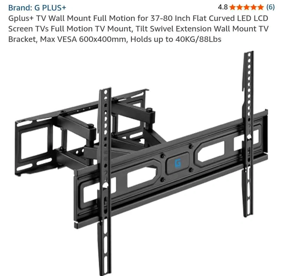 37-80 Inch Tv Wall Mount Adjustable - New