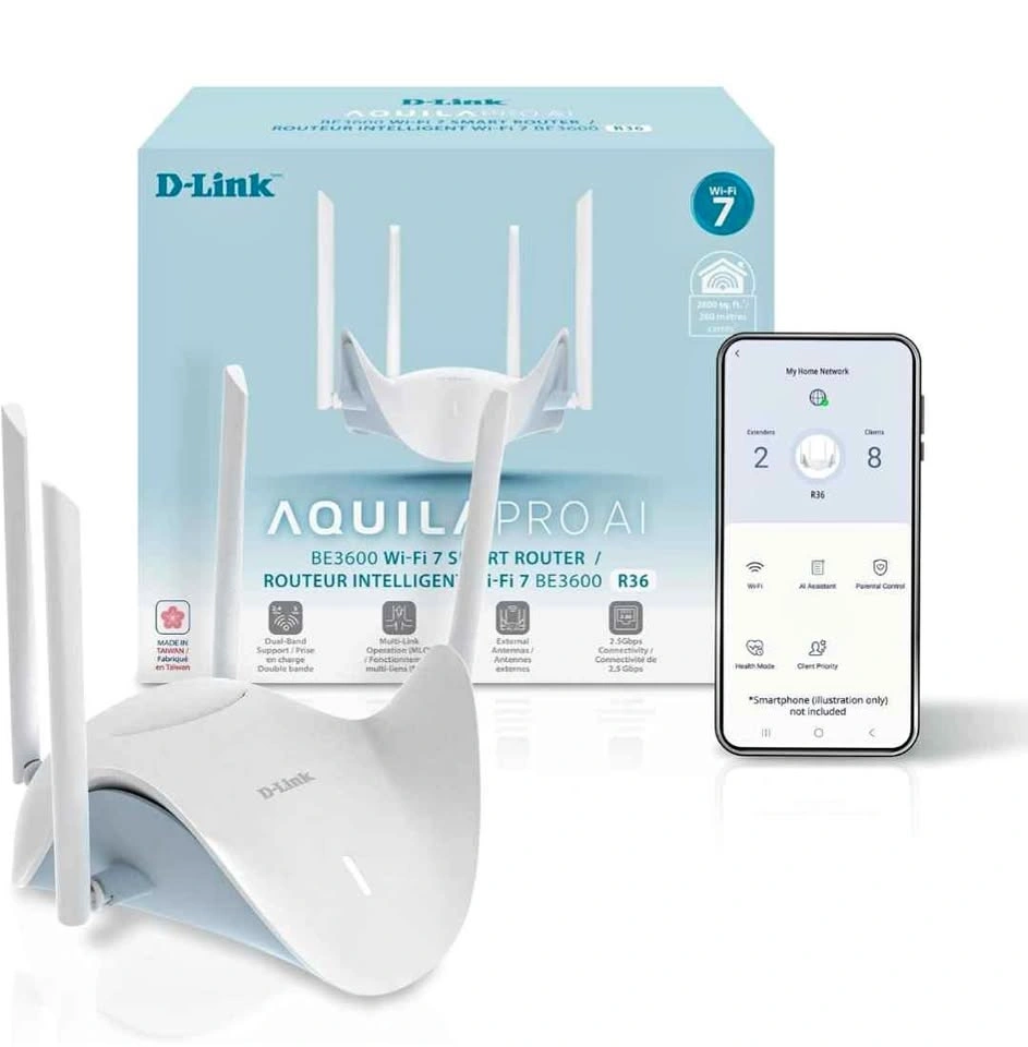 DLINK Wifi 7 Router with 2.5Gbe Ports - New