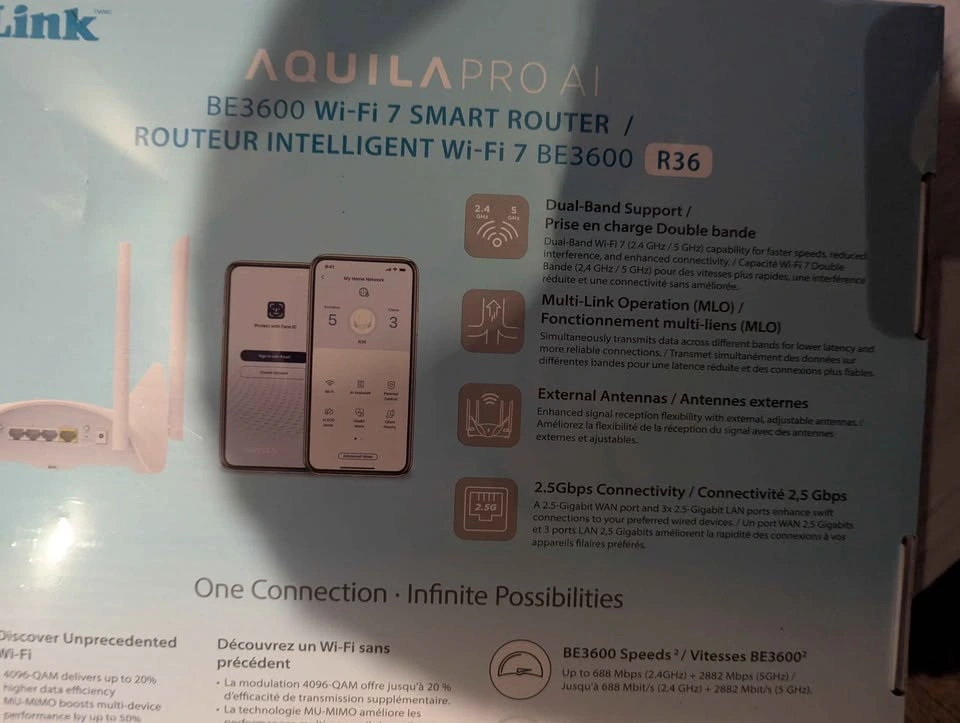 DLINK Wifi 7 Router with 2.5Gbe Ports - New - photo 4