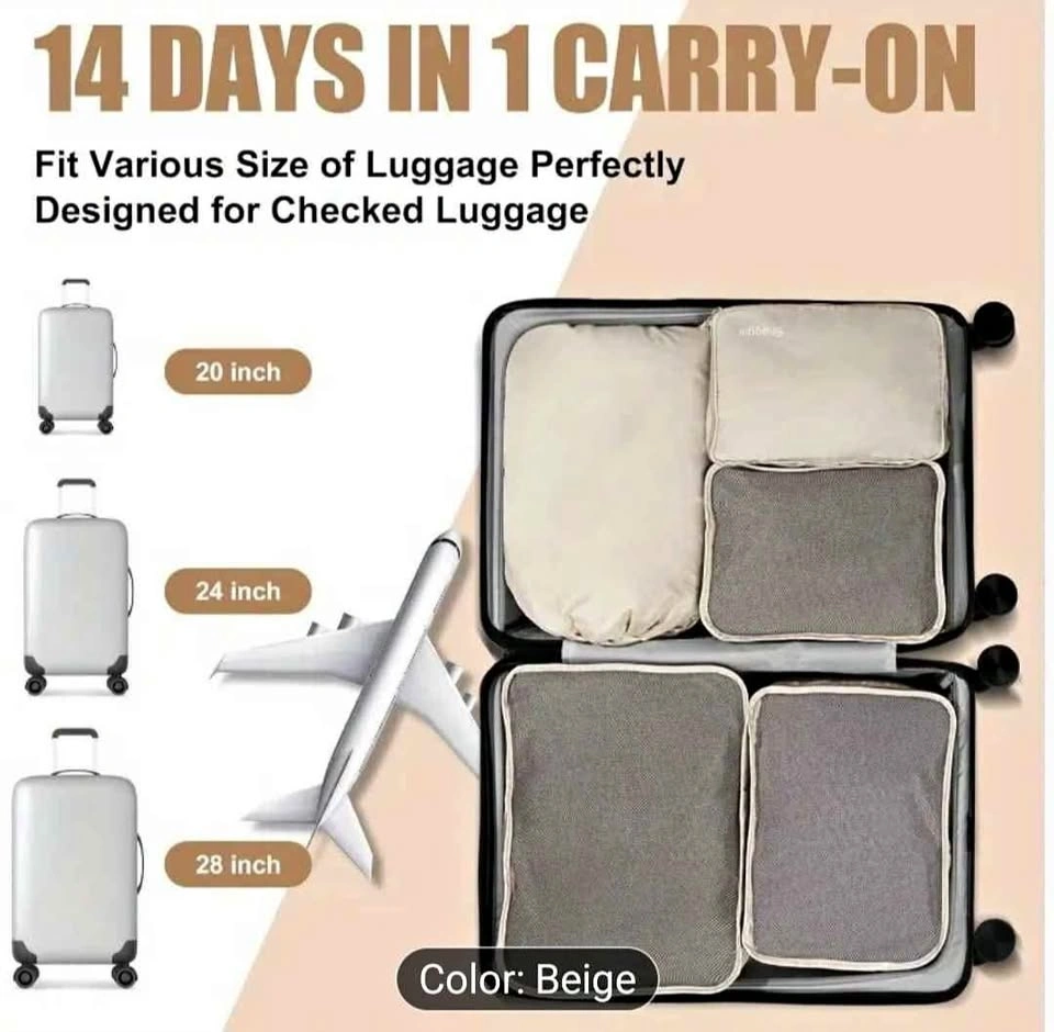 Packing Cubes for Travelling (9 pieces)
