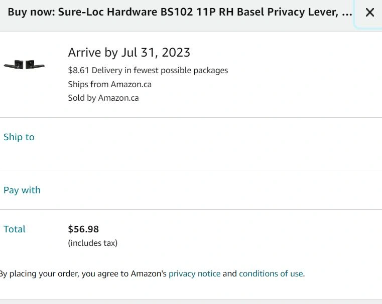 Sure-Loc Hardware BS102 11P RH Basel Privacy Lever, Vintage Bron - photo 4
