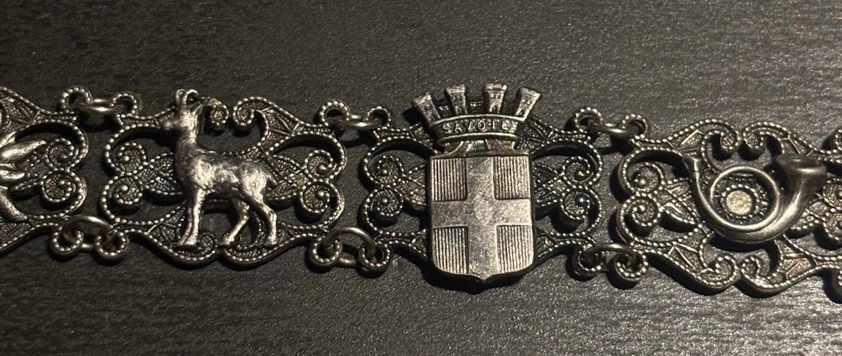Renaissance Style Repousse Panel Bracelet Dark Silver Patina Fit