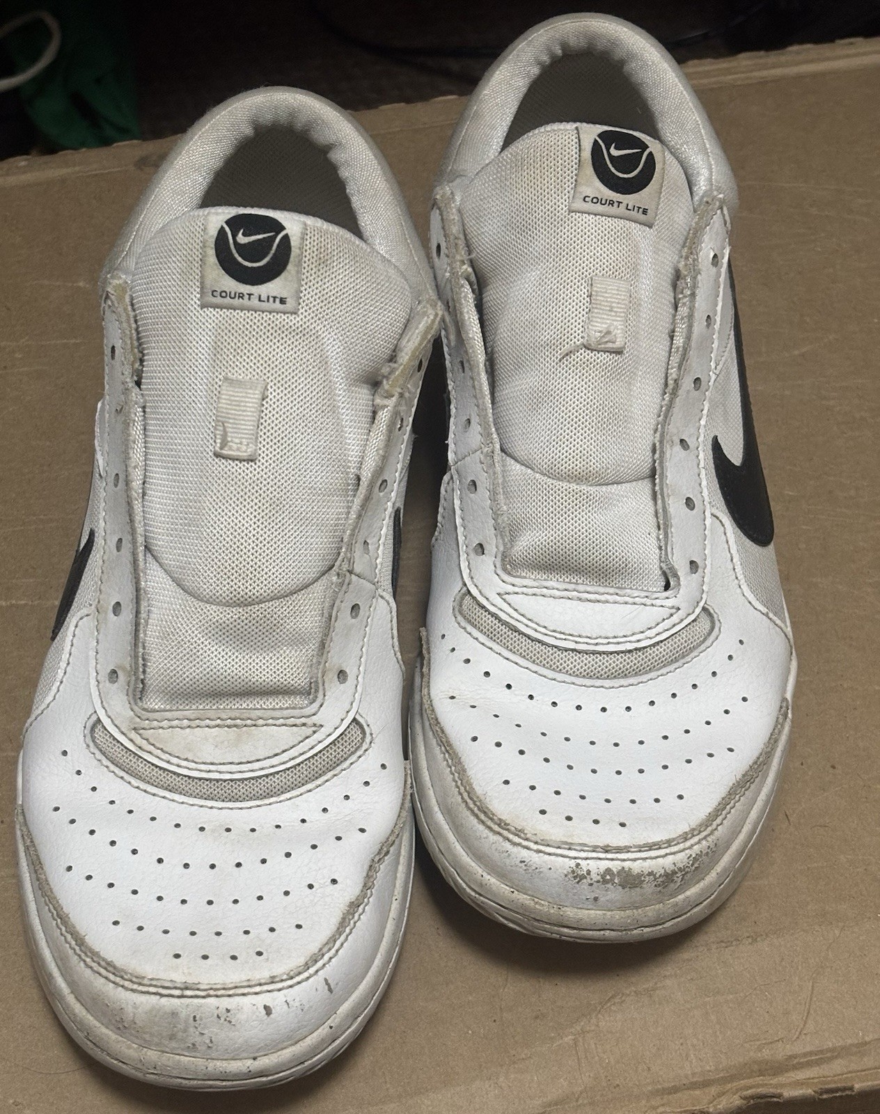 Nike Men's Zoom Court Lite 3 Tennis Shoes DH0626-100 White Black - photo 2