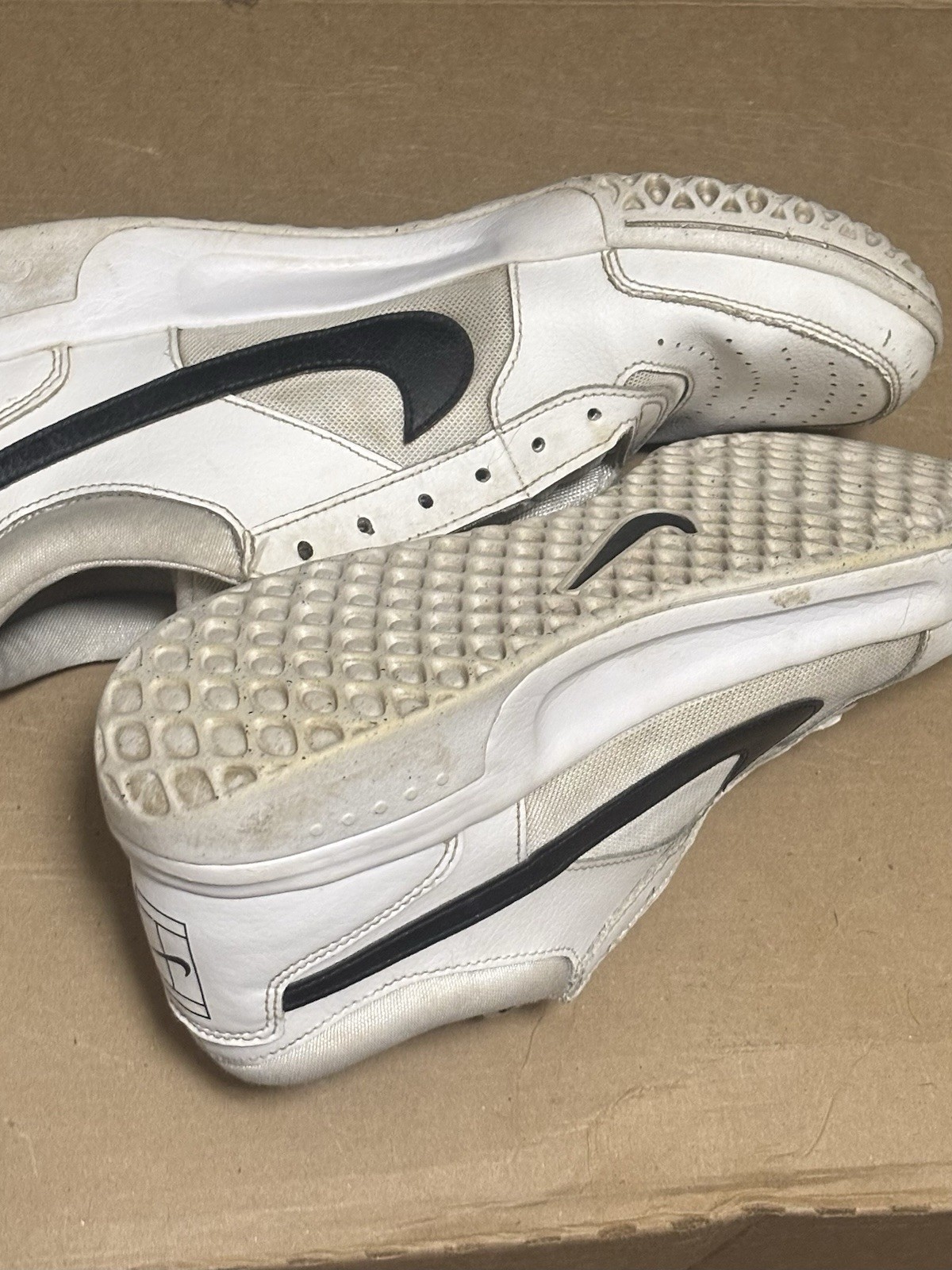 Nike Men's Zoom Court Lite 3 Tennis Shoes DH0626-100 White Black - photo 5