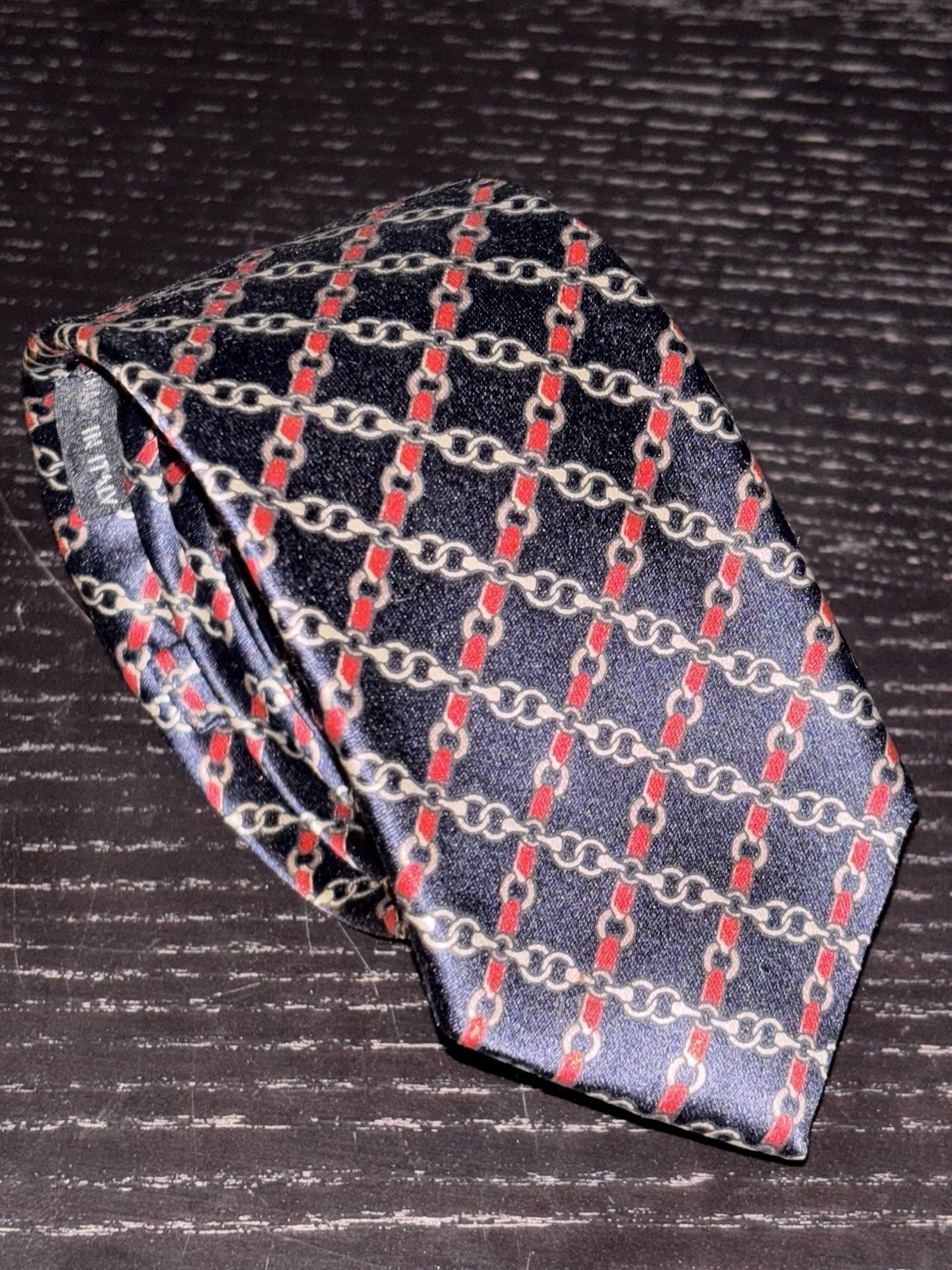 Gucci-link Tie 100% Silk Men's Luca Franzini, Made in Italy