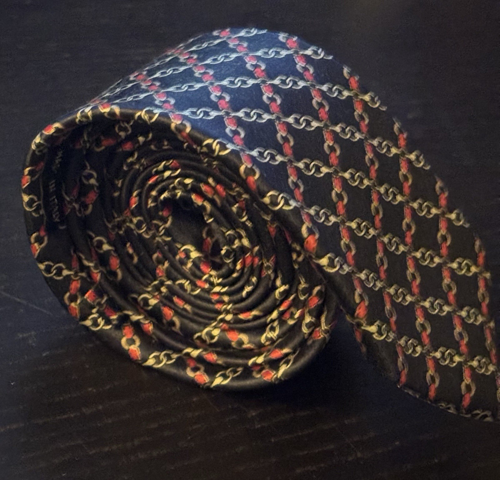 Gucci-link Tie 100% Silk Men's Luca Franzini, Made in Italy - photo 4