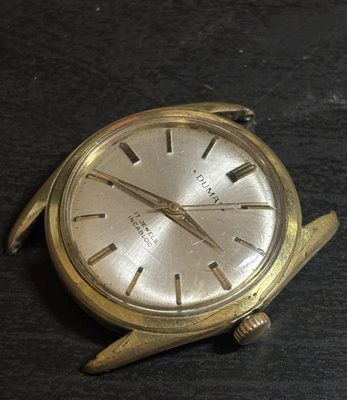 WINDUP Swiss Watch Running Vintage Rare Find French Dumai