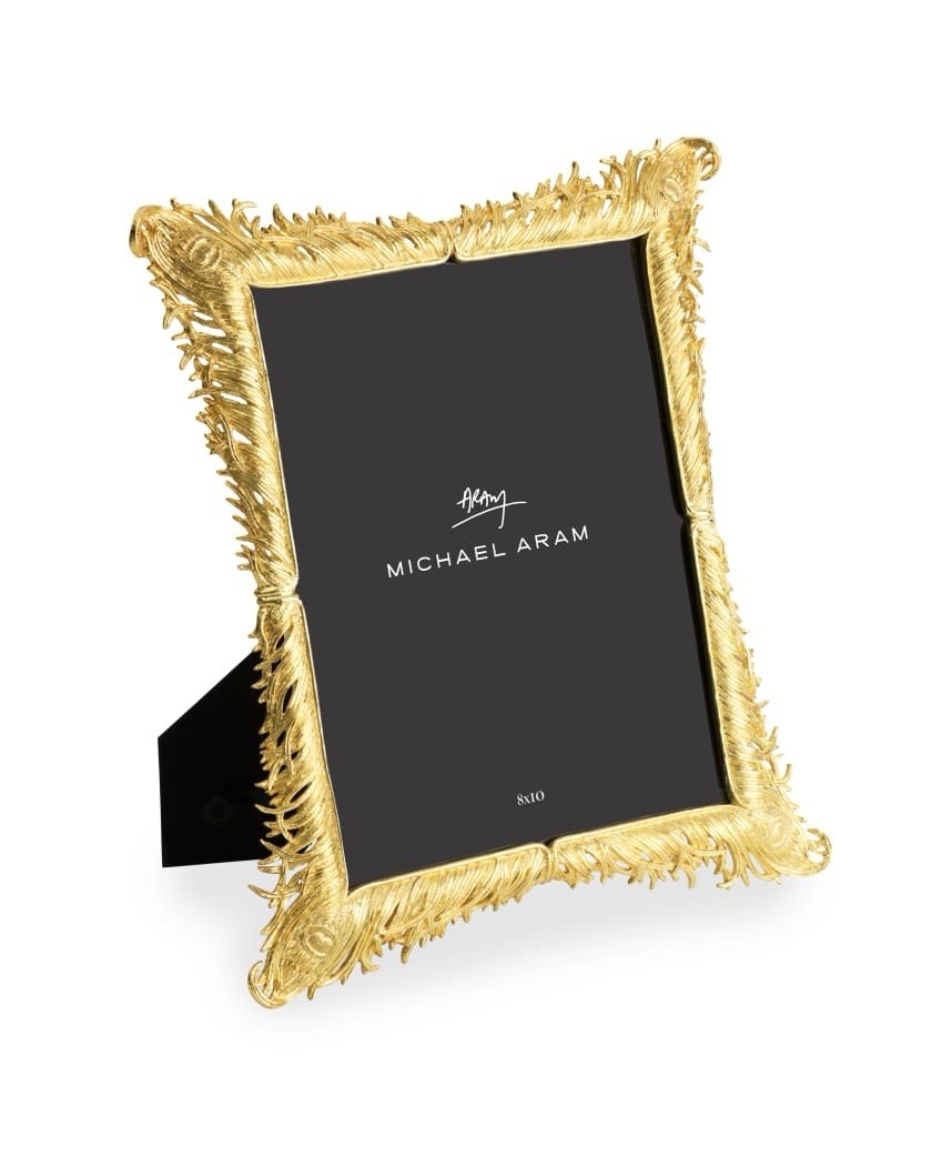 Michael Aram Photo Frame. PLUME GOLD 8x10 MINT