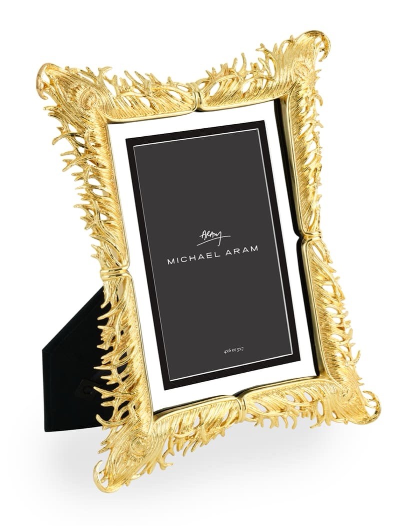 Michael Aram Photo Frame. PLUME GOLD 8x10 MINT - photo 2