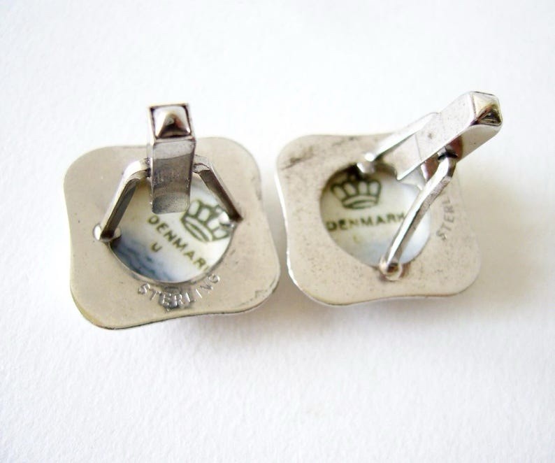 Royal Copenhagen Sterling Silver + Porcelain Cufflinks - photo 3