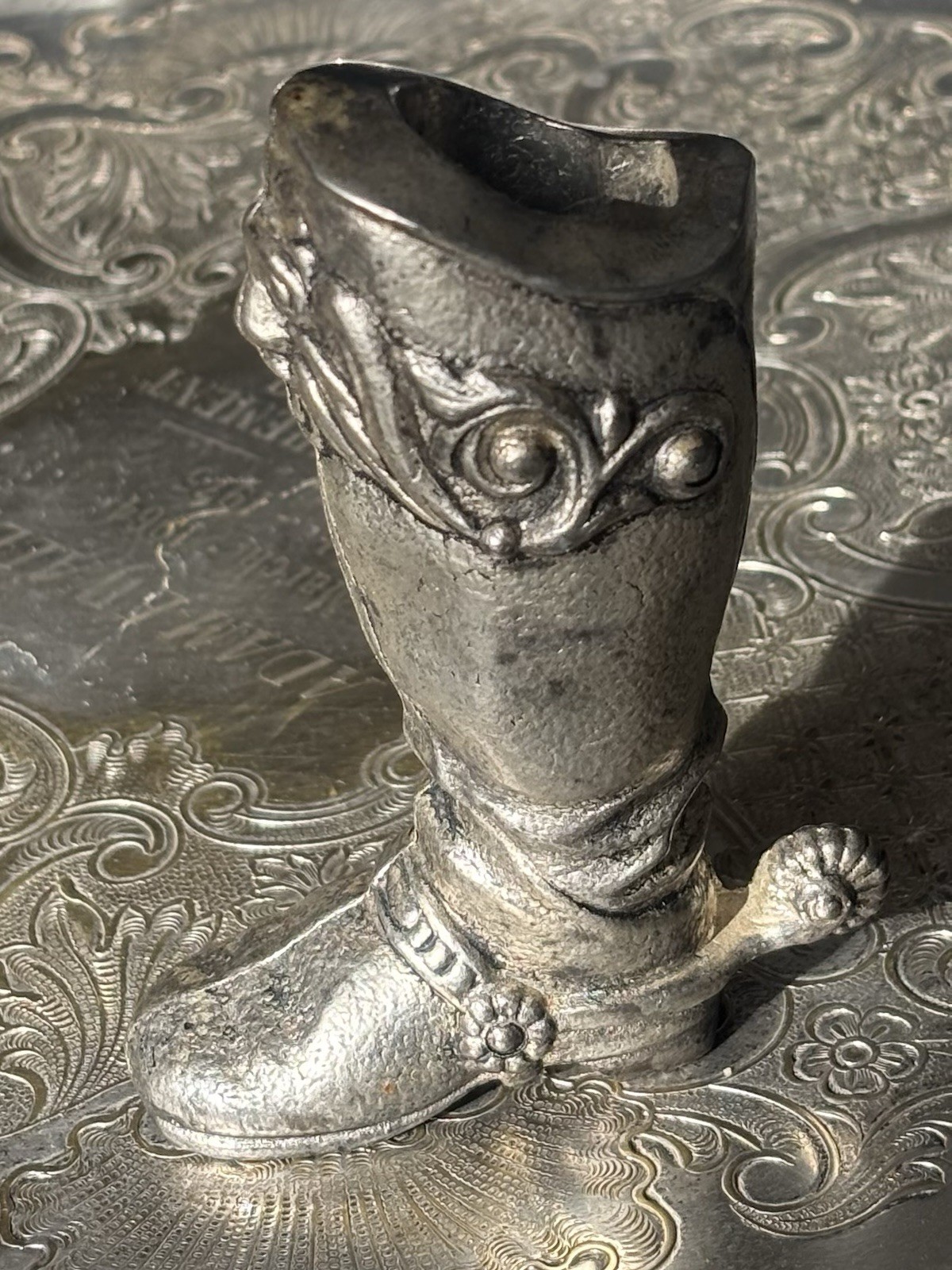 Marlboro Cowboy Boot Silver Case Clipper