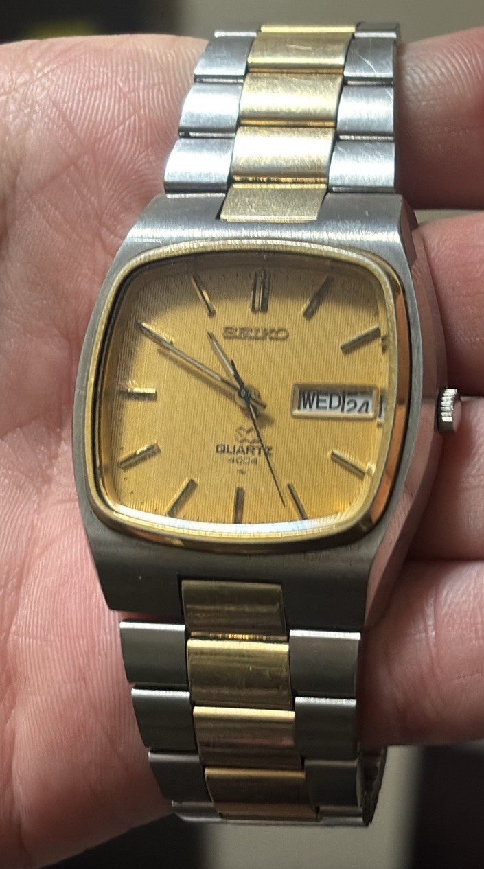 Vintage Seiko SQ Quartz 4004 Men's TV Watch 4633-5019