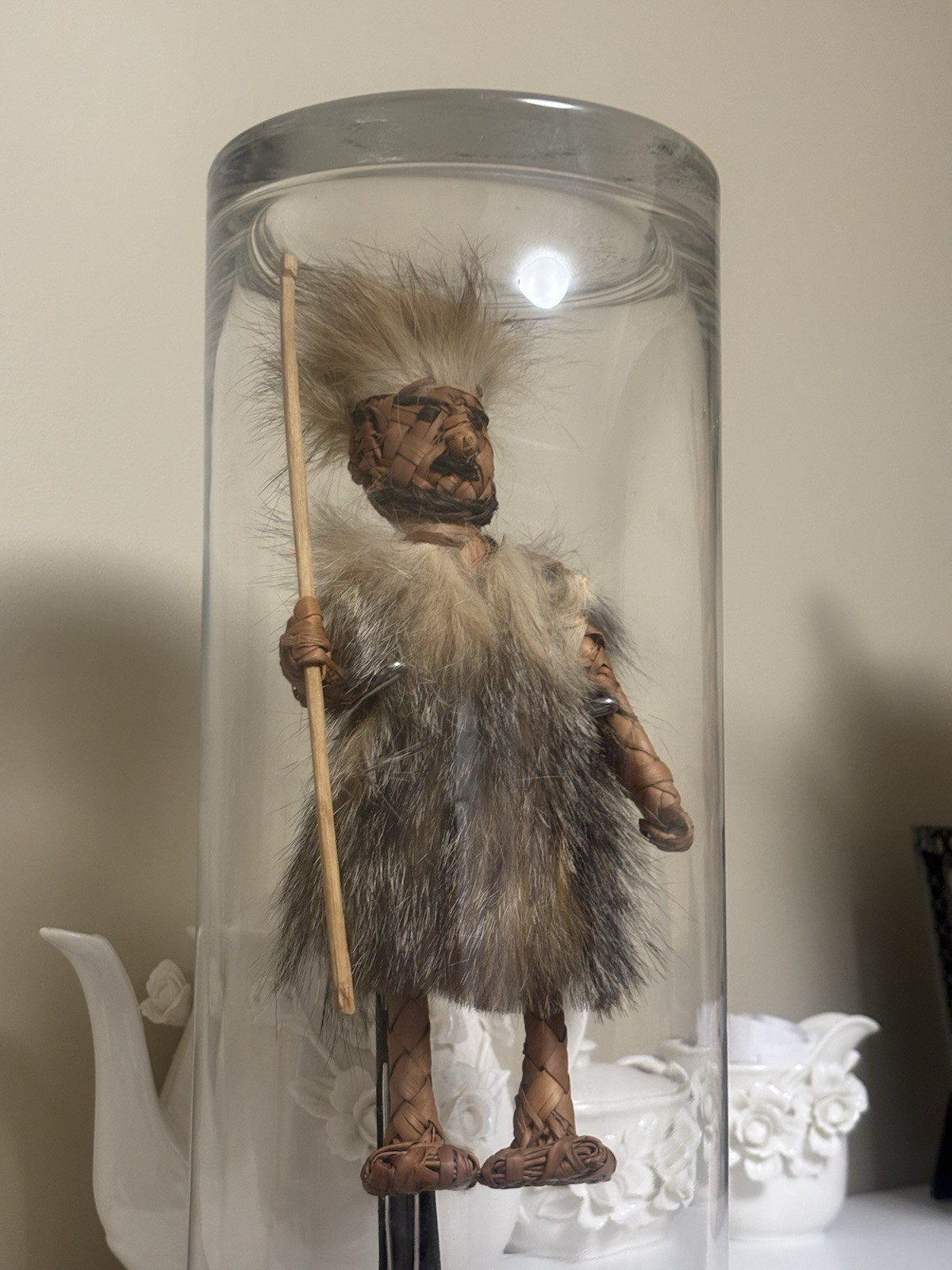 Effigy MUSEUM QUALITY TRIBAL HUNTER Handcrafted Figure - photo 3