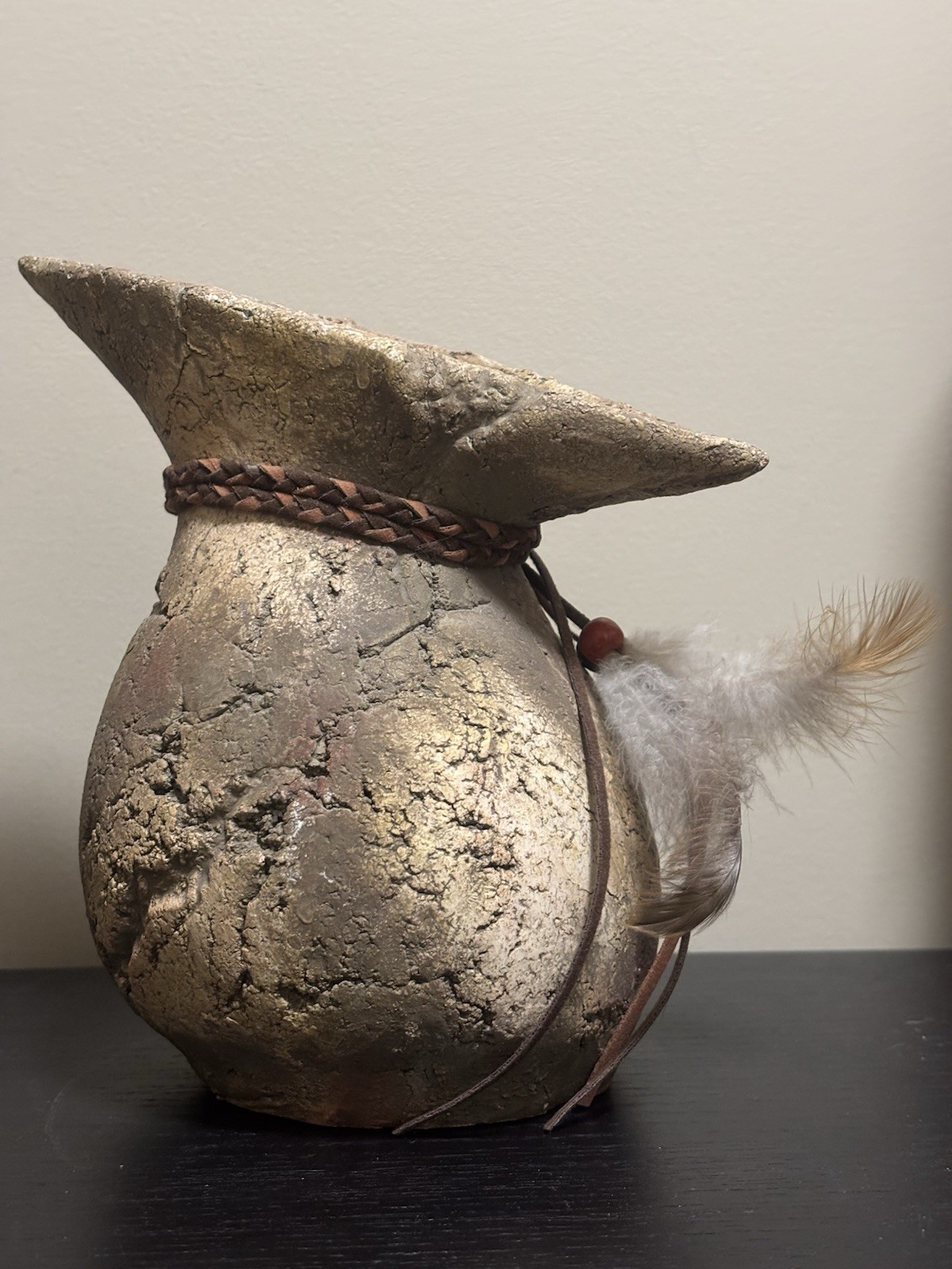 ANTIQUE NATIVE AMERICAN HAND MADE POTTERY VASE VERY RARE MUSEUM - photo 4
