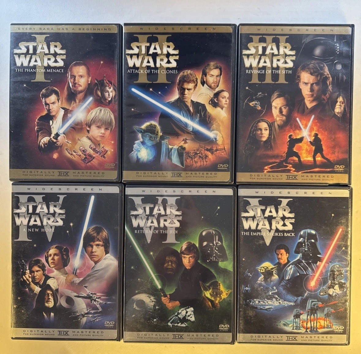 LOT 6 Star Wars DVD Collection: Episodes 1-6
