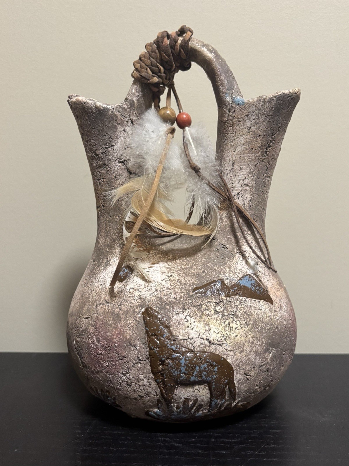 ANTIQUE NATIVE AMERICAN HAND MADE POTTERY VASE #2