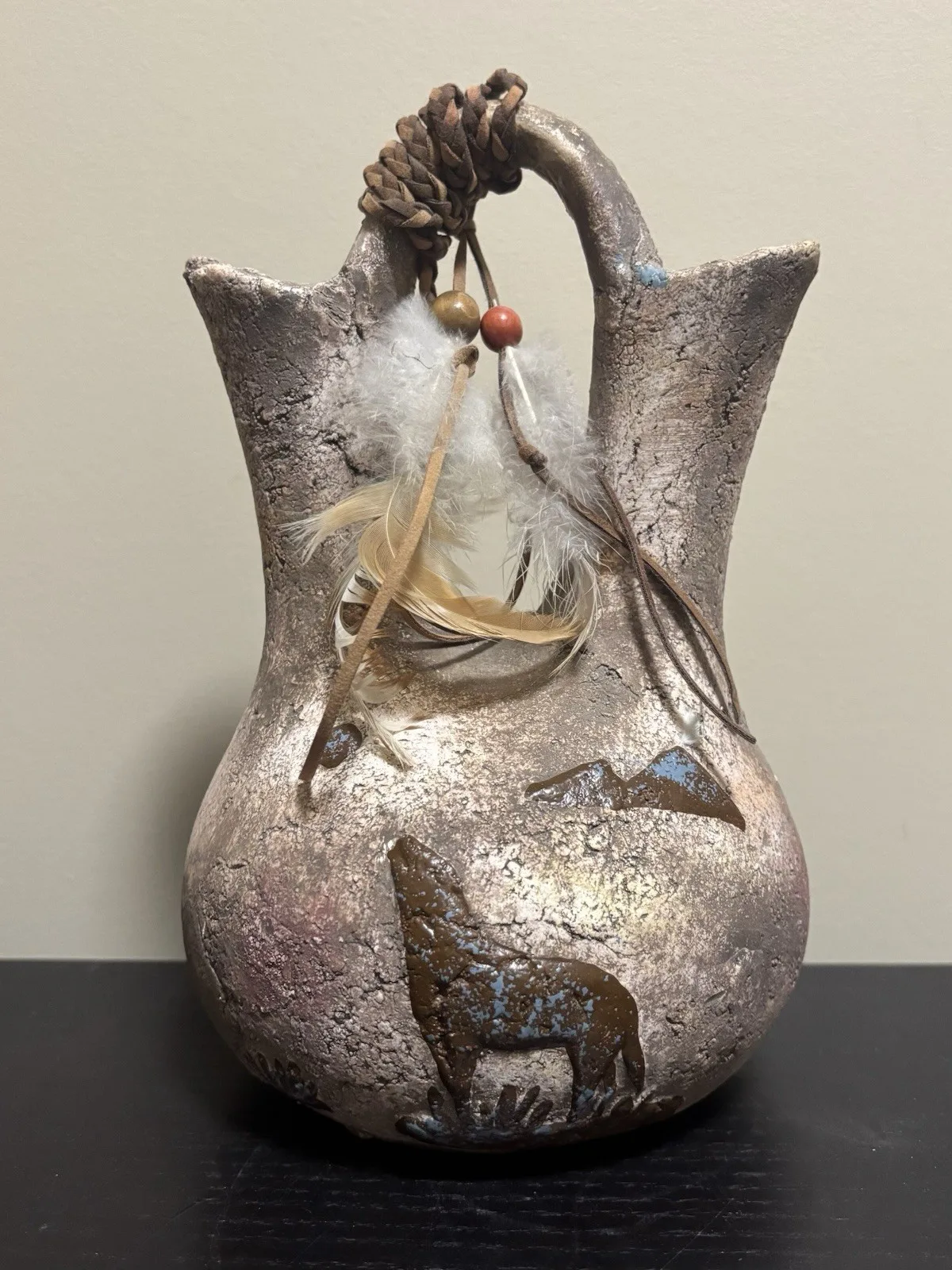 ANTIQUE NATIVE AMERICAN HAND MADE POTTERY VASE #2