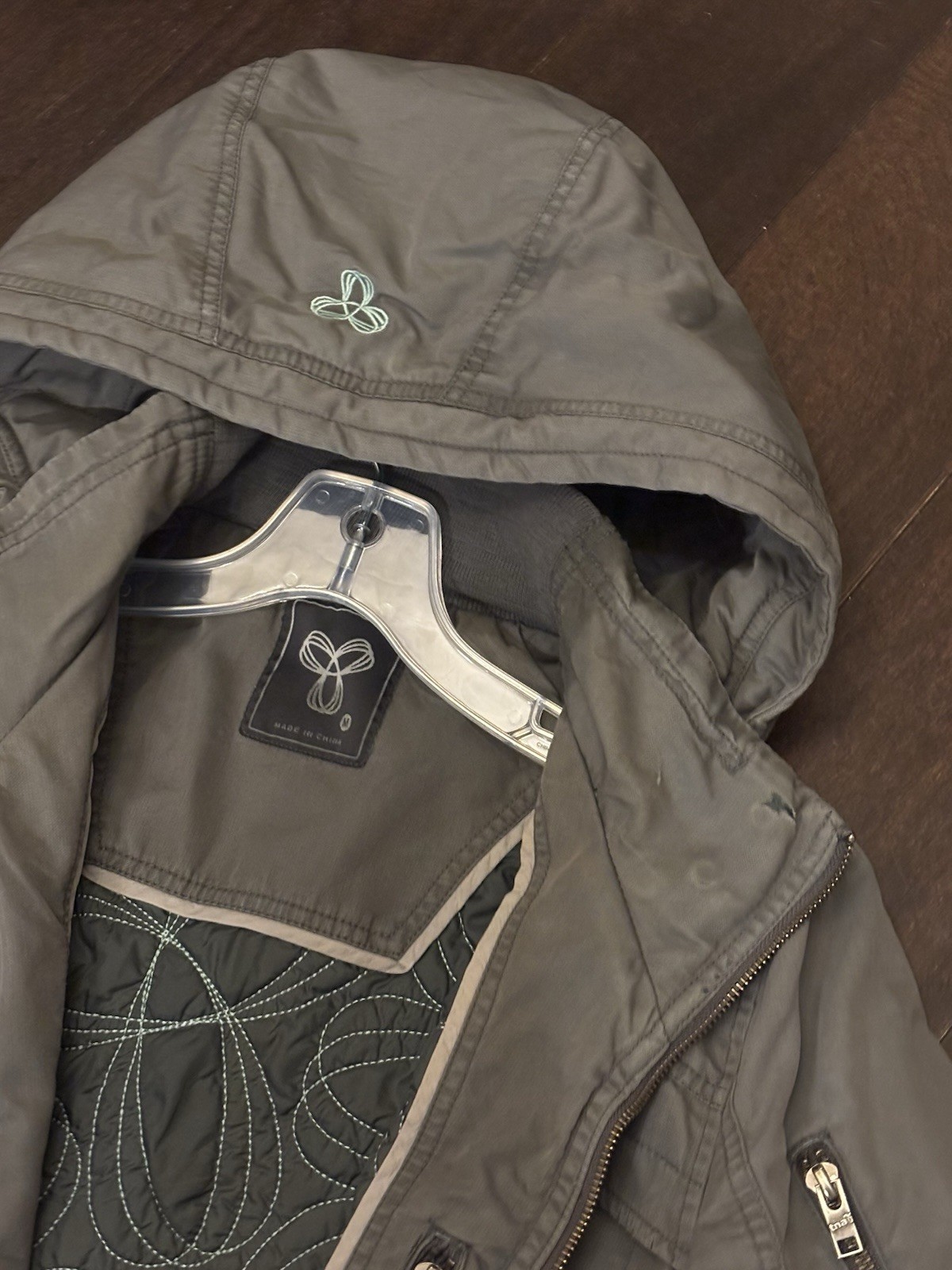 Aritzia TNA Maverick Bomber Jacket Womens M Gray Canvas - photo 2