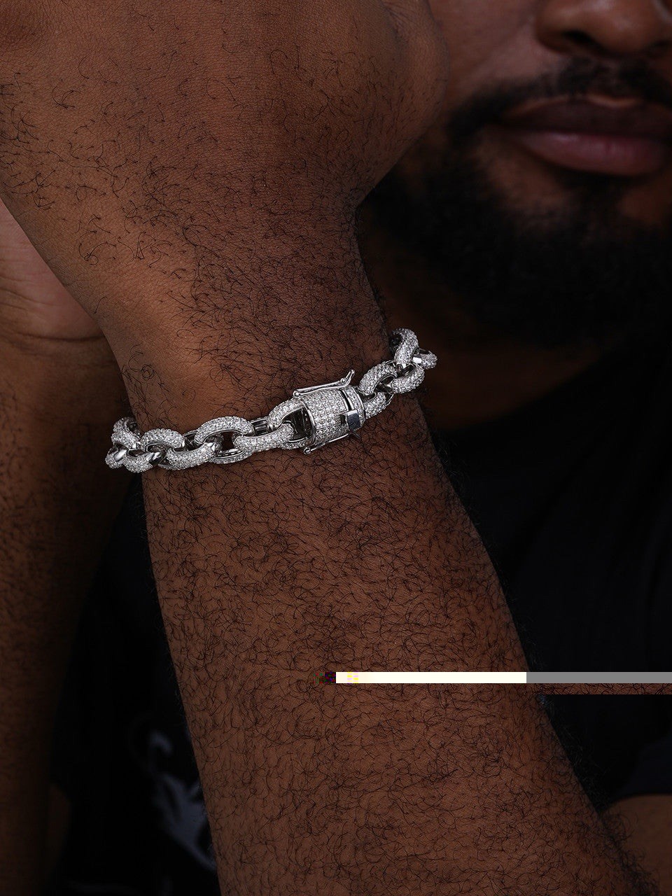 HEAVY 925 silver bracelet cz 55g 8.25” ICED OUT Chain Link - photo 2