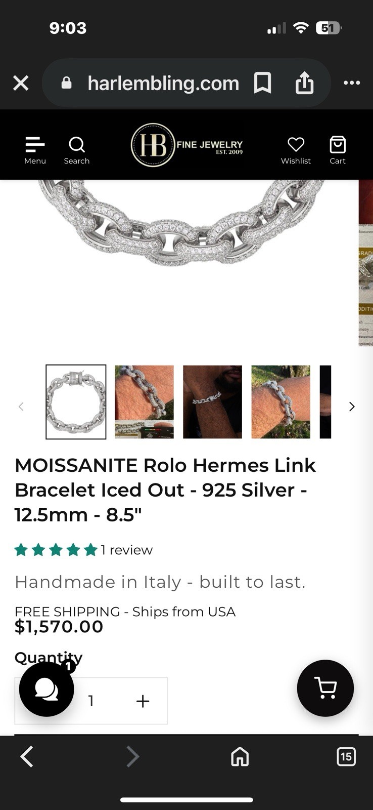 HEAVY 925 silver bracelet cz 55g 8.25” ICED OUT Chain Link - photo 3