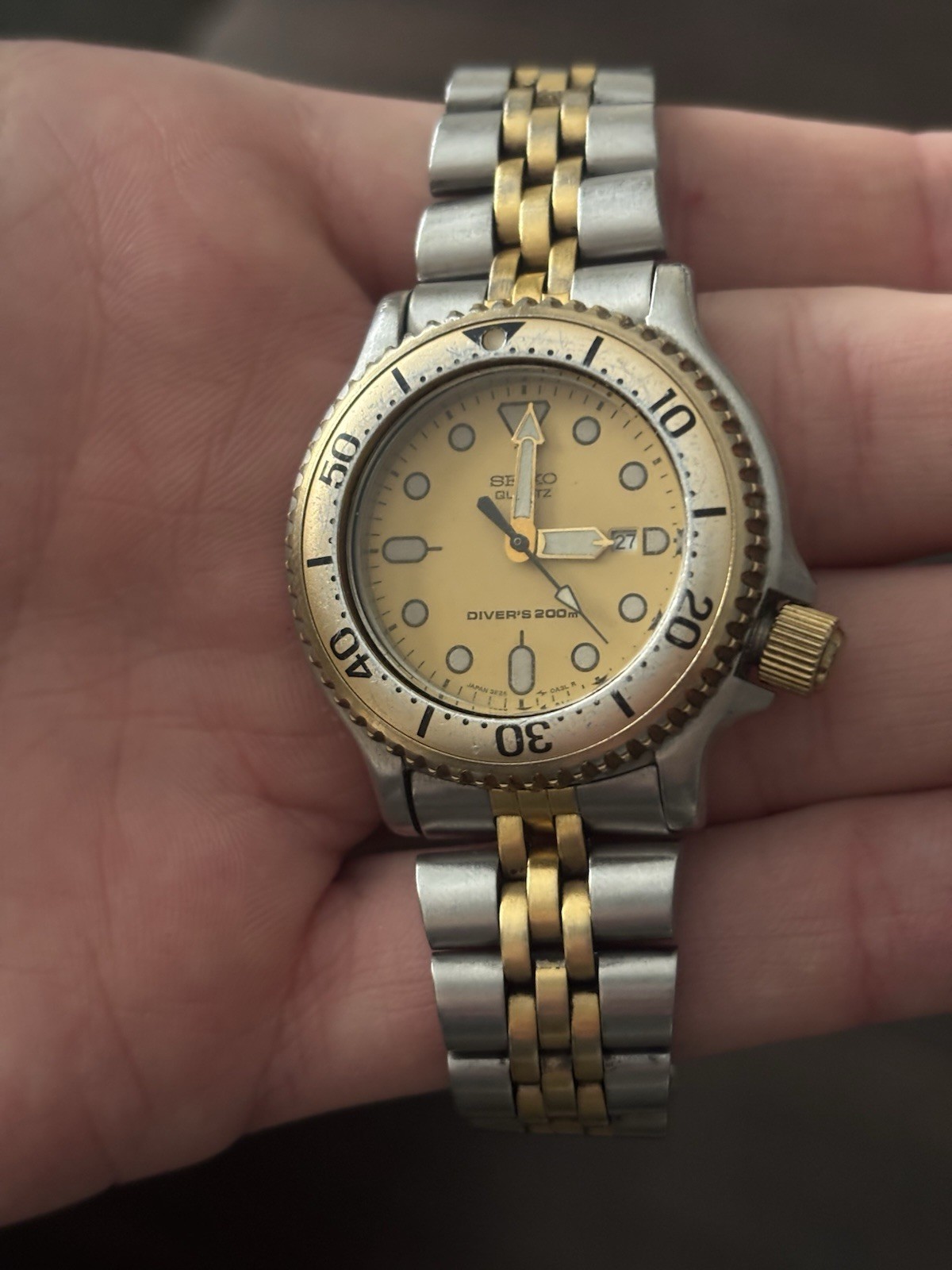 SEIKO WATCH 200m Diver QUARTZ 3E25-0A50 PARTS Complete - photo 2