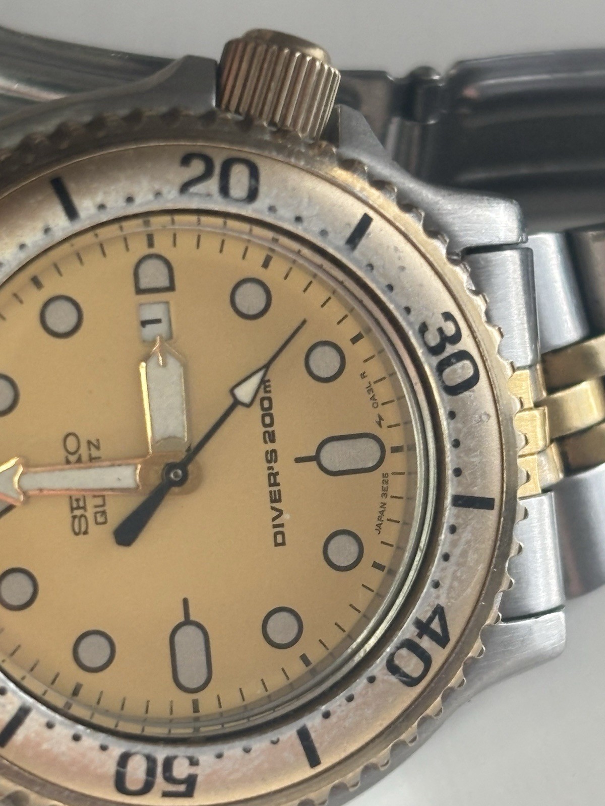 SEIKO WATCH 200m Diver QUARTZ 3E25-0A50 PARTS Complete - photo 3
